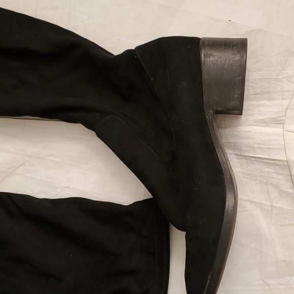 Zara woman's black knee high suade boots size 10 - Picture 3 of 15